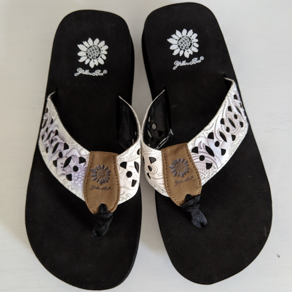 Yellow Box Flip Flops